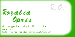 rozalia opris business card